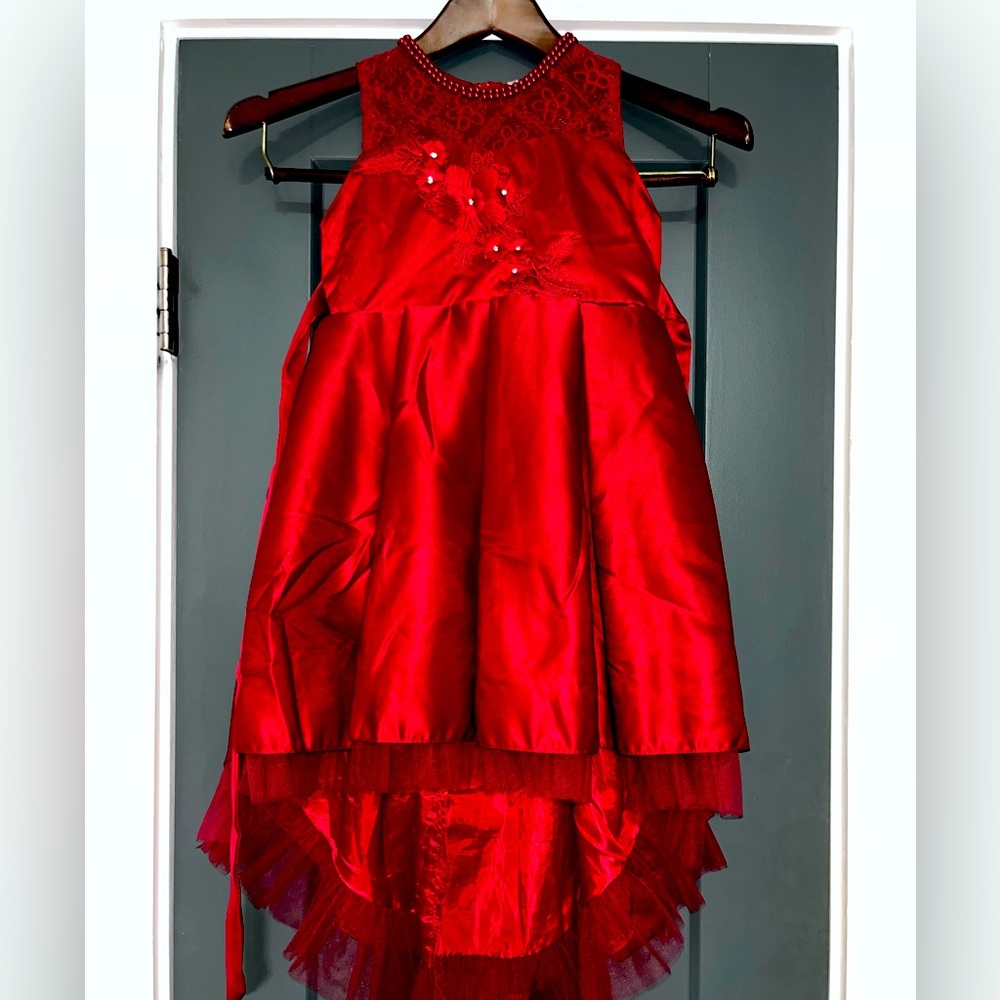Beautiful Princess Girls Dress with Train - Picture 4 of 8
